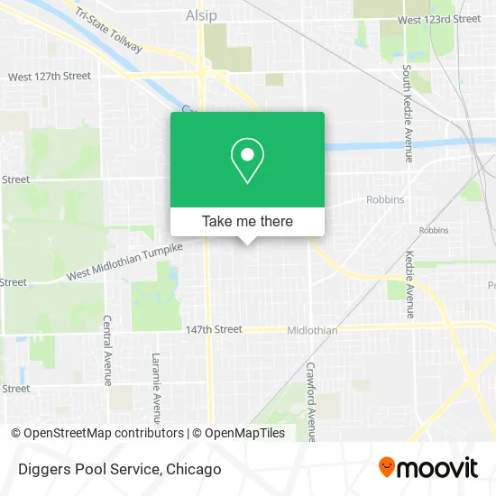Diggers Pool Service map