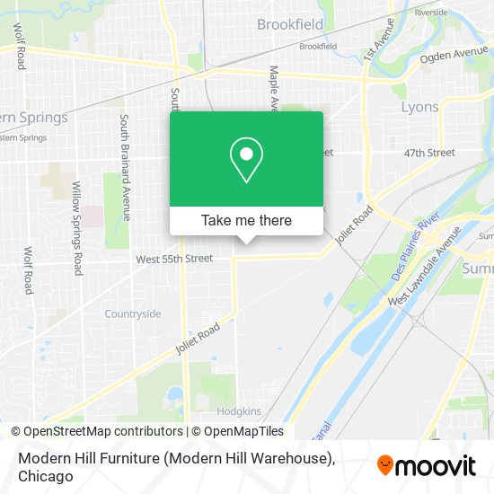 Mapa de Modern Hill Furniture (Modern Hill Warehouse)