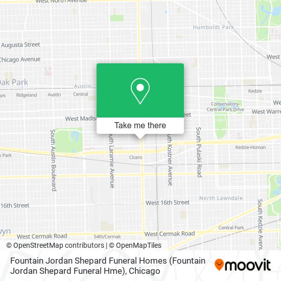 Mapa de Fountain Jordan Shepard Funeral Homes