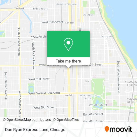 Mapa de Dan Ryan Express Lane