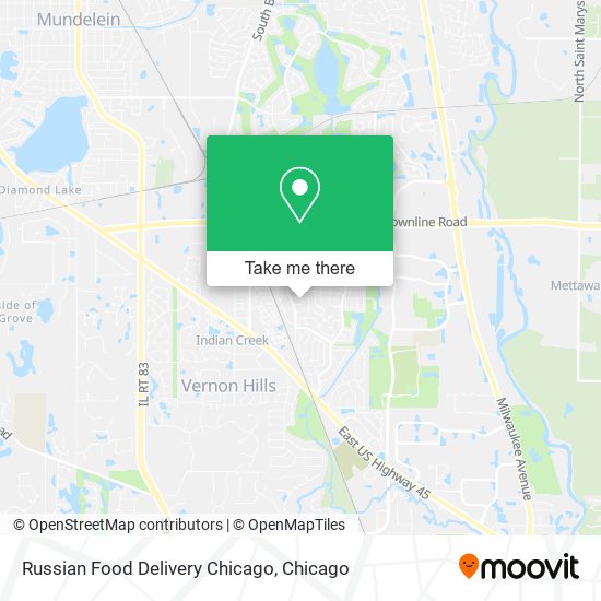 Russian Food Delivery Chicago map