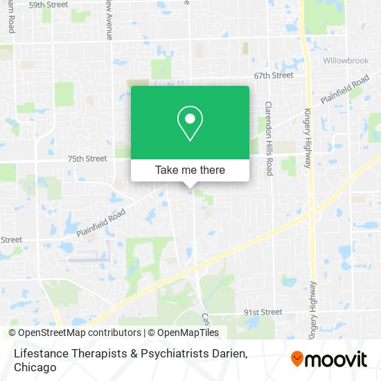 Mapa de Lifestance Therapists & Psychiatrists Darien