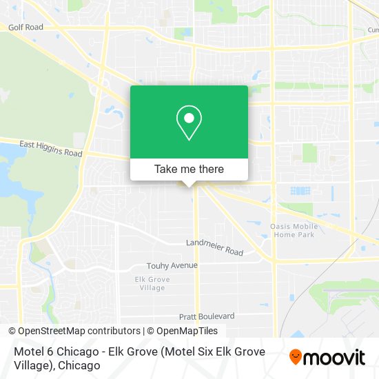 Mapa de Motel 6 Chicago - Elk Grove (Motel Six Elk Grove Village)