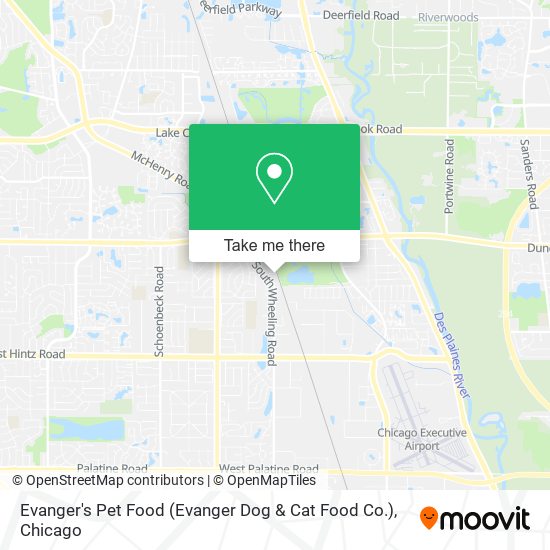 Mapa de Evanger's Pet Food (Evanger Dog & Cat Food Co.)