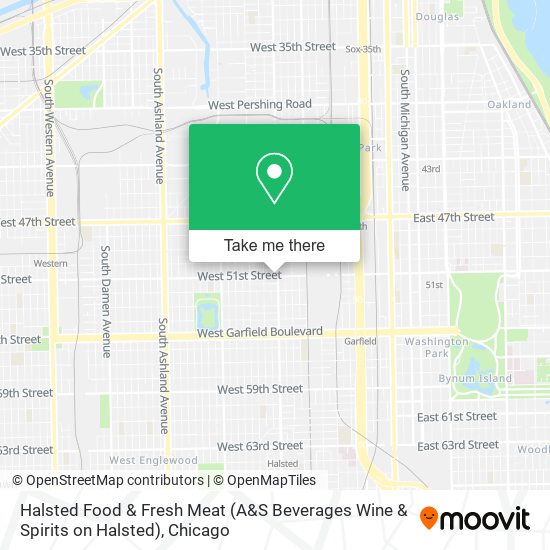 Mapa de Halsted Food & Fresh Meat (A&S Beverages Wine & Spirits on Halsted)