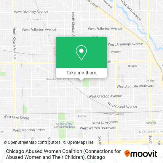 Mapa de Chicago Abused Women Coalition (Connections for Abused Women and Their Children)