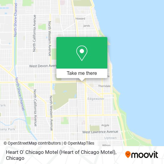 Heart O' Chicago Motel map