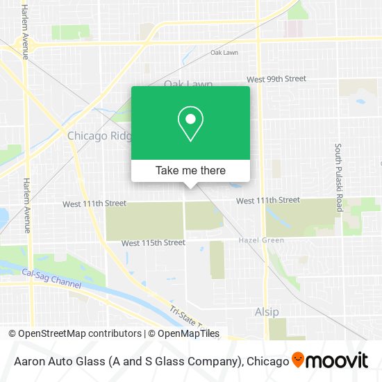 Aaron Auto Glass (A and S Glass Company) map