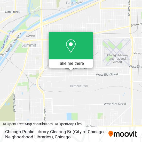 Chicago Public Library-Clearing Br (City of Chicago Neighborhood Libraries) map