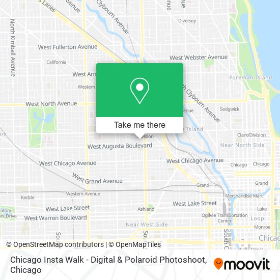 Mapa de Chicago Insta Walk - Digital & Polaroid Photoshoot