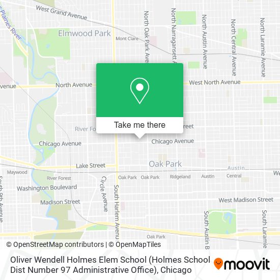 Mapa de Oliver Wendell Holmes Elem School (Holmes School Dist Number 97 Administrative Office)