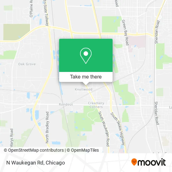 N Waukegan Rd map