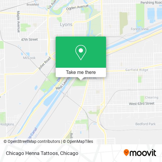 Chicago Henna Tattoos map