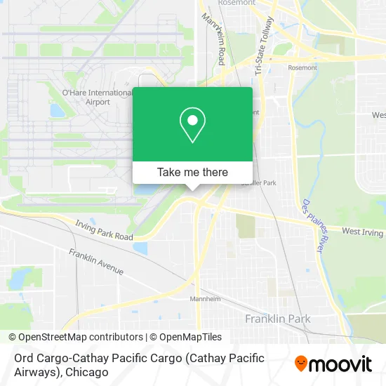 Ord Cargo-Cathay Pacific Cargo (Cathay Pacific Airways) map