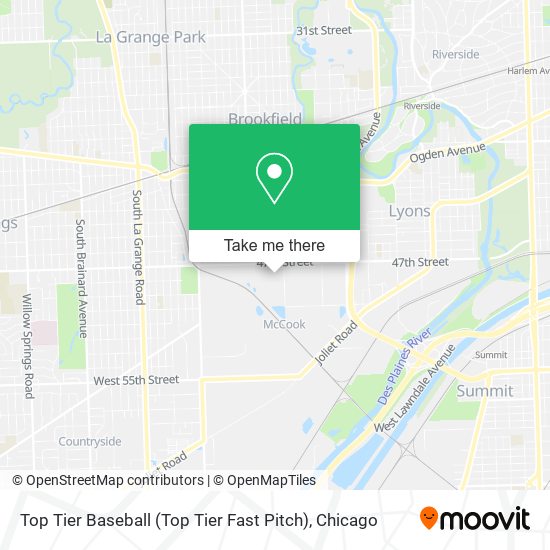 Mapa de Top Tier Baseball (Top Tier Fast Pitch)