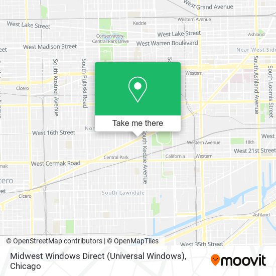 Mapa de Midwest Windows Direct (Universal Windows)