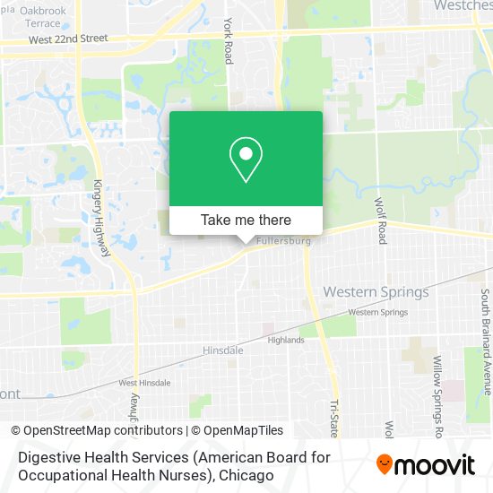 Mapa de Digestive Health Services (American Board for Occupational Health Nurses)