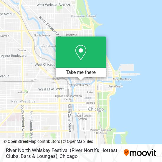 Mapa de River North Whiskey Festival (River North's Hottest Clubs, Bars & Lounges)