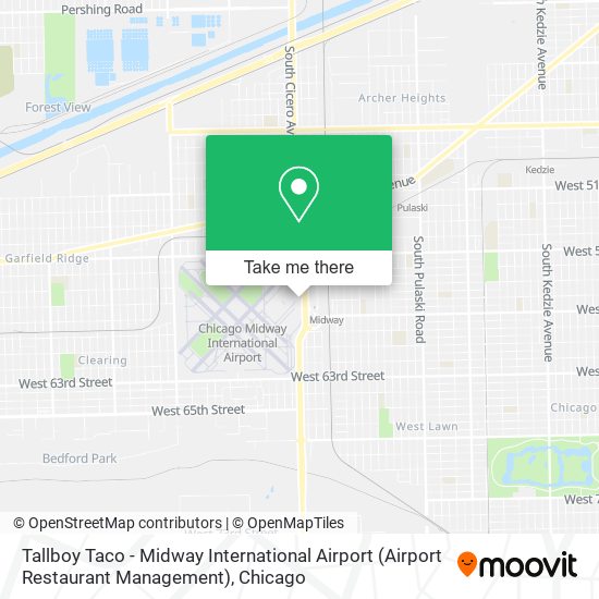 Mapa de Tallboy Taco - Midway International Airport (Airport Restaurant Management)