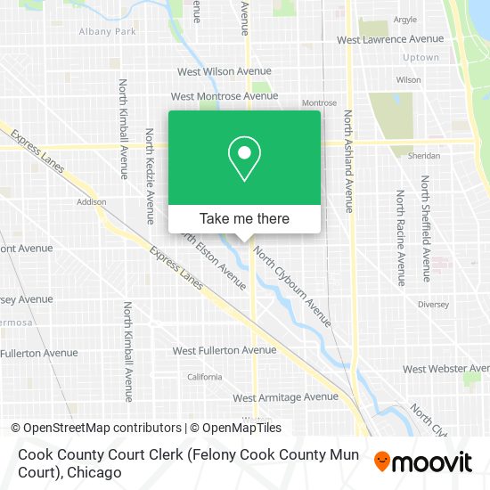 Cook County Court Clerk (Felony Cook County Mun Court) map