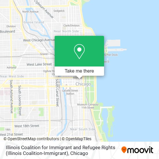 Mapa de Illinois Coalition for Immigrant and Refugee Rights (Illinois Coalition-Immigrant)