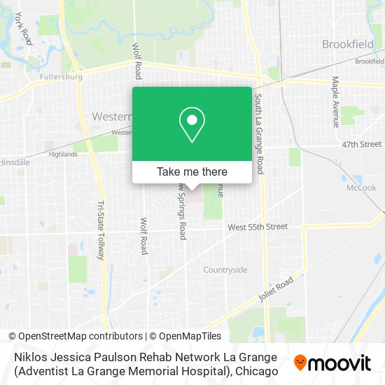 Mapa de Niklos Jessica Paulson Rehab Network La Grange (Adventist La Grange Memorial Hospital)