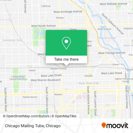 Mapa de Chicago Mailing Tube