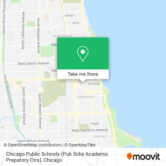 Mapa de Chicago Public Schools (Pub Schs Academic Prepatory Ctrs)