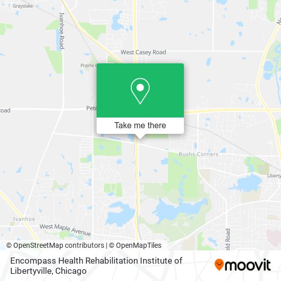 Encompass Health Rehabilitation Institute of Libertyville map