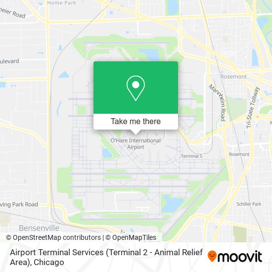 Mapa de Airport Terminal Services (Terminal 2 - Animal Relief Area)