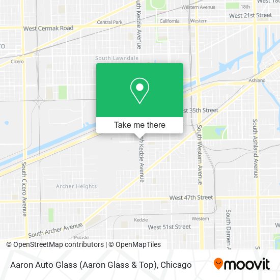 Aaron Auto Glass (Aaron Glass & Top) map