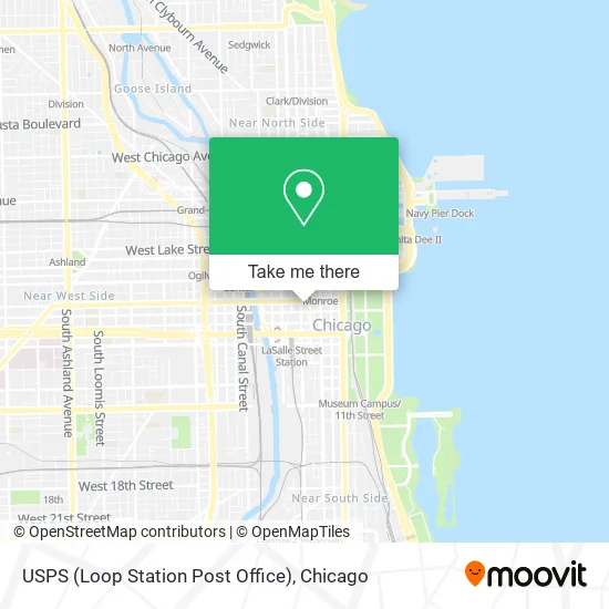 Mapa de USPS (Loop Station Post Office)