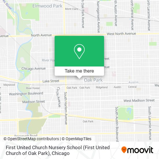 First United Church Nursery School (First United Church of Oak Park) map