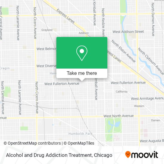 Alcohol and Drug Addiction Treatment map