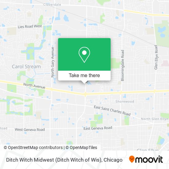 Ditch Witch Midwest (Ditch Witch of Wis) map