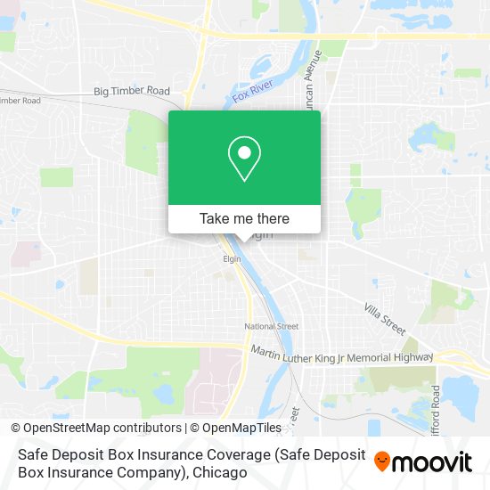 Safe Deposit Box Insurance Coverage map