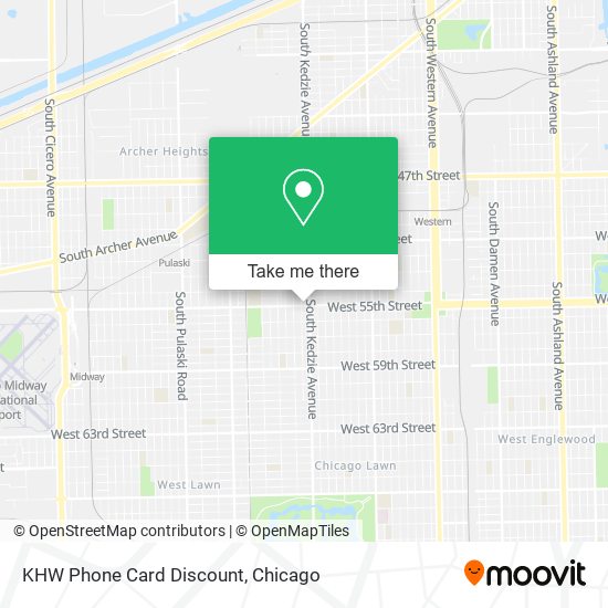 KHW Phone Card Discount map