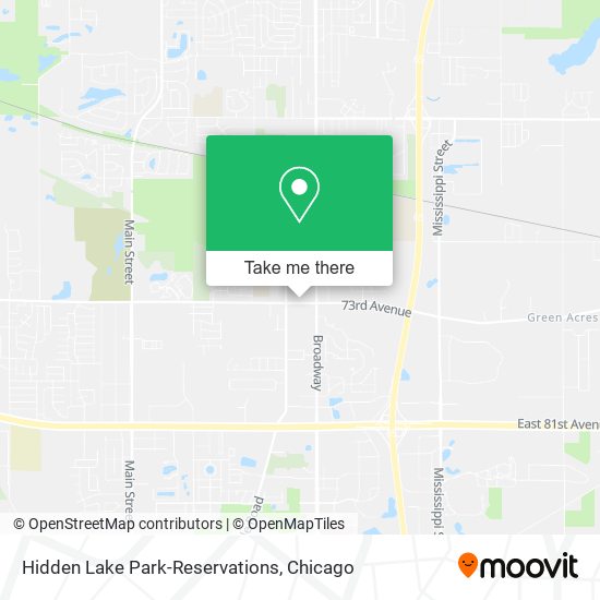 Hidden Lake Park-Reservations map