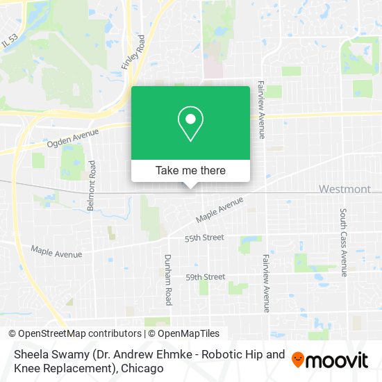 Sheela Swamy (Dr. Andrew Ehmke - Robotic Hip and Knee Replacement) map