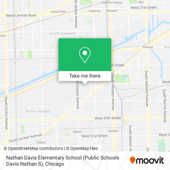 Mapa de Nathan Davis Elementary School (Public Schools Davis Nathan S)