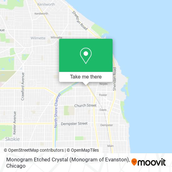 Mapa de Monogram Etched Crystal (Monogram of Evanston)