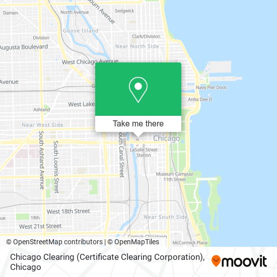 Mapa de Chicago Clearing (Certificate Clearing Corporation)