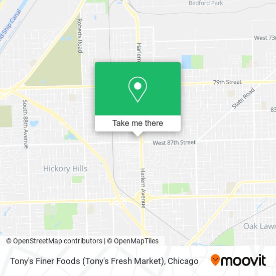 Mapa de Tony's Finer Foods (Tony's Fresh Market)