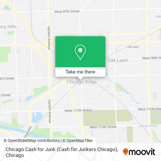 Chicago Cash for Junk map