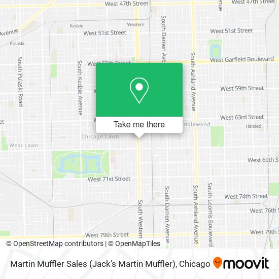 Mapa de Martin Muffler Sales (Jack's Martin Muffler)