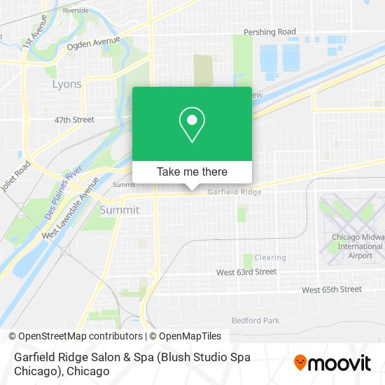 Mapa de Garfield Ridge Salon & Spa (Blush Studio Spa Chicago)