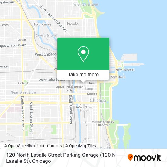 Mapa de 120 North Lasalle Street Parking Garage (120 N Lasalle St)