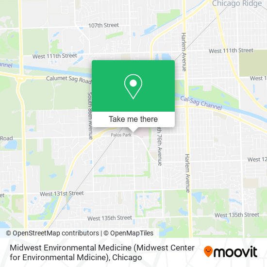 Mapa de Midwest Environmental Medicine (Midwest Center for Environmental Mdicine)