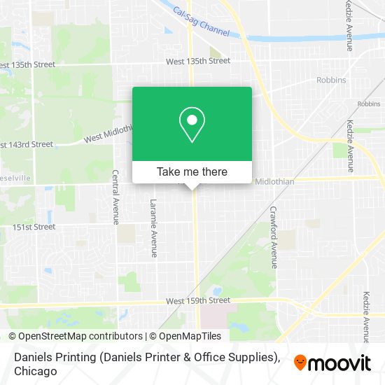 Mapa de Daniels Printing (Daniels Printer & Office Supplies)