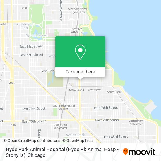 Mapa de Hyde Park Animal Hospital (Hyde Pk Animal Hosp -Stony Is)